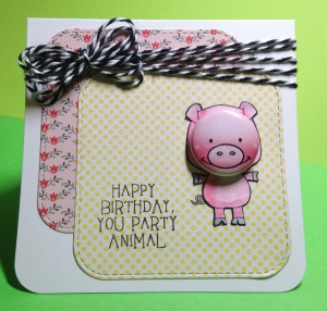 birthday pig card